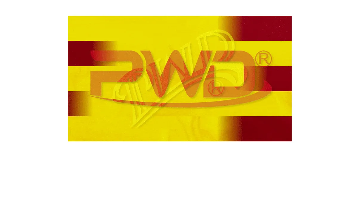 The home page on March 18, 2025: nothing but an animated PWD logo on a yellow and red background.