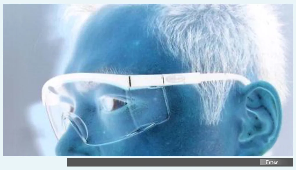 The xianchong.com home page in October 2017: a large colour-inverted photograph of a person in safety glasses, and a grey bar with an Enter button.